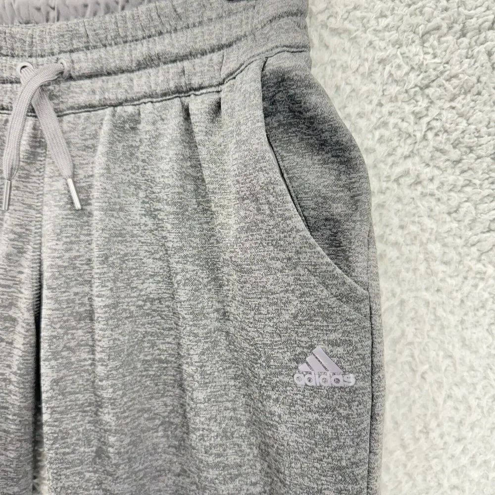 Adidas Pants Mens M Gray Heather Sweatpant Joggers Drawstring‎ Climawarm READ